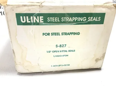Uline S-827 Steel Strapping Seals 1/2″ Open Metal Seals 1000/Carton
