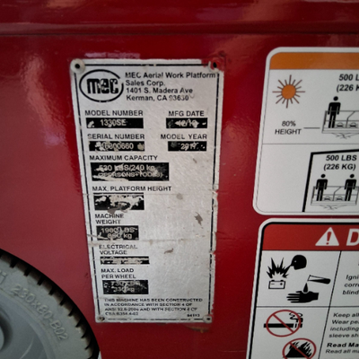 Used 2017 MEC 1330SE Scissor Lifters Wisconsin US | Stack Equipment #926388