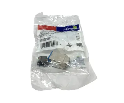 61SJK-RL6 | Leviton  ATLAS-X1 Cat 6 Shielded QUICKPORT Jack, Blue - New