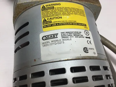 Gast 0823-101Q-G273/P063FYL-4389/G273NE Vacuum Pump 50/60Hz 1425/1725RPM 1/2HP