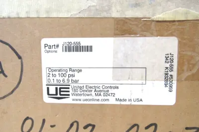 NEW UNITED ELECTRIC J120-555 PRESSURE SWITCH J120555