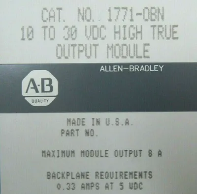 REFURBISHED ALLEN BRADLEY 1771-0BN OUTPUT MODULE 17710BN