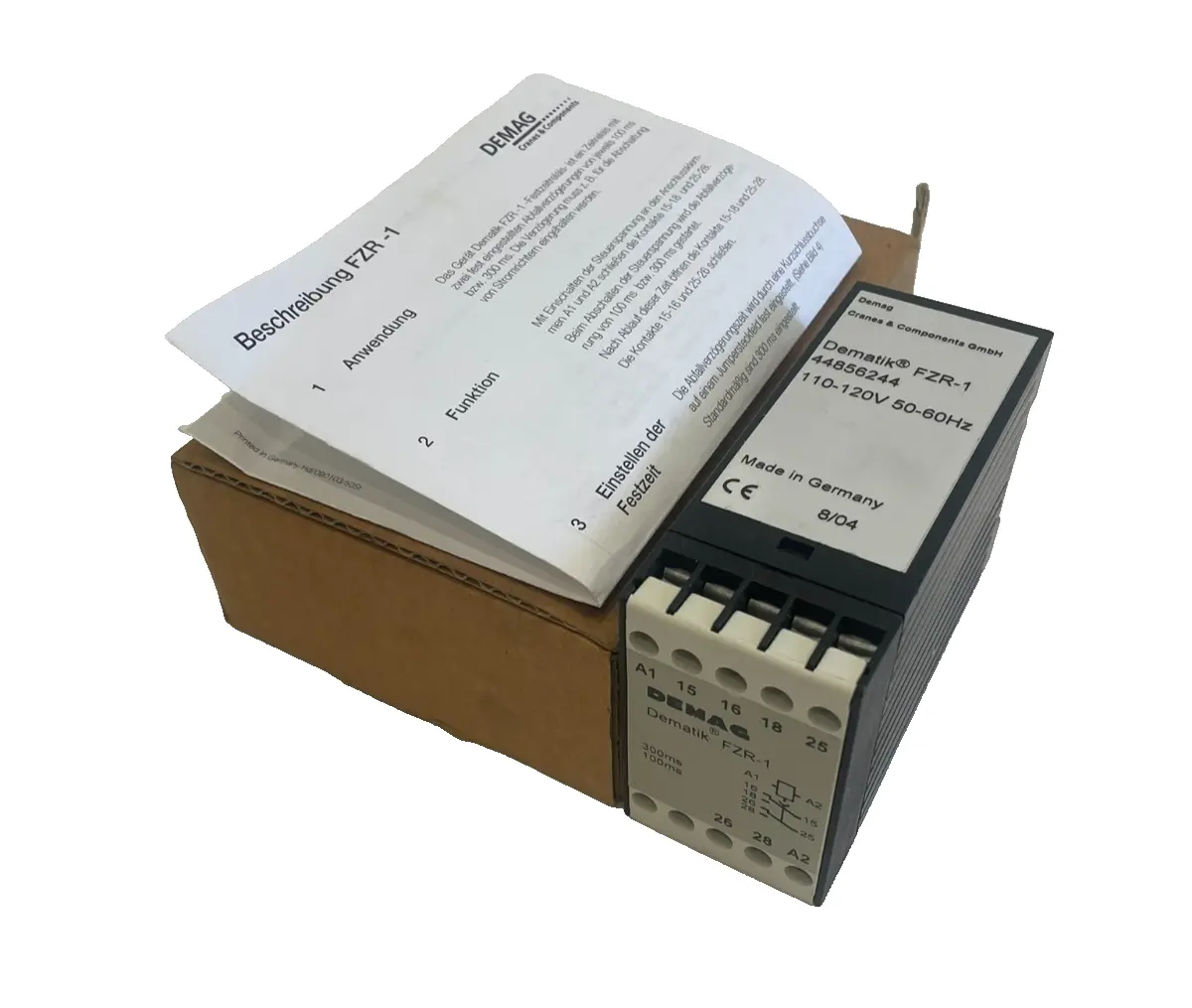 NEW DEMAG FZR-1 OVERLOAD RELAY 44856244 FZR1 110-120V 50-60HZ