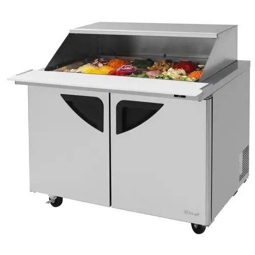 Turbo Air TST-48SD-18-N-SL 48 1/4" Super Deluxe Mega Top Sandwich/Salad Prep Table w/ Refrigerated Base, 115v