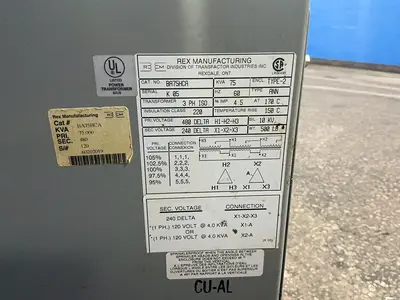 USED REX MANUFACTURING BA75HCA