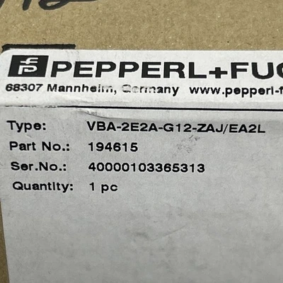 NEW PEPPERL & FUCHS VBA-2E2A-G12-ZAJ/EA2L