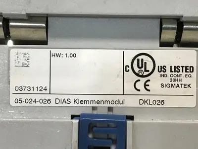 USED SIGMATEK DKL026 05-024-026