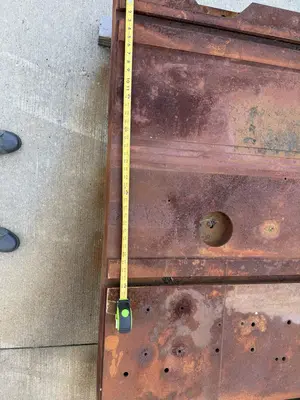 63" X 240" X 6" T-SLOTTED FLOOR PLATE. STOCK # 1002625