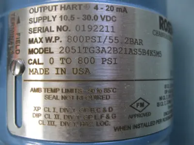 NEW Rosemount 2051 TG3A2B21AS5B4K5M5