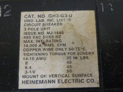 USED HEINEMANN GH3-G3-U