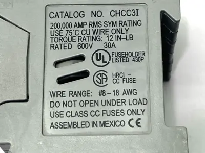 Used Bussmann Fuseholder 3-Pole 600V 30A Fuse Accessories Michigan US | Maverick Industrial Sales #1400856