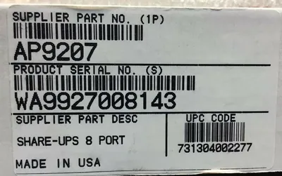 APC AP9207 Share-UPS 8-Port UPS Interface Expander 3C