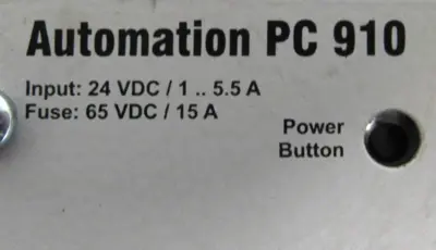 USED AUTOMATION PC 910 INDUSTRIAL COMPUTER 5P91:200244.001-00