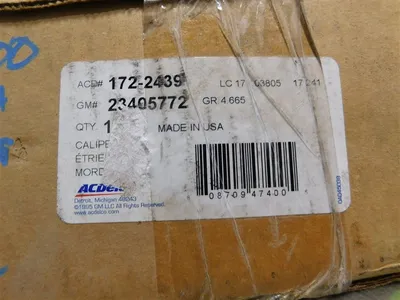ACDelco 172-2439 Rear Passenger Side Disc Brake Caliper Assembly GM#23405772 New