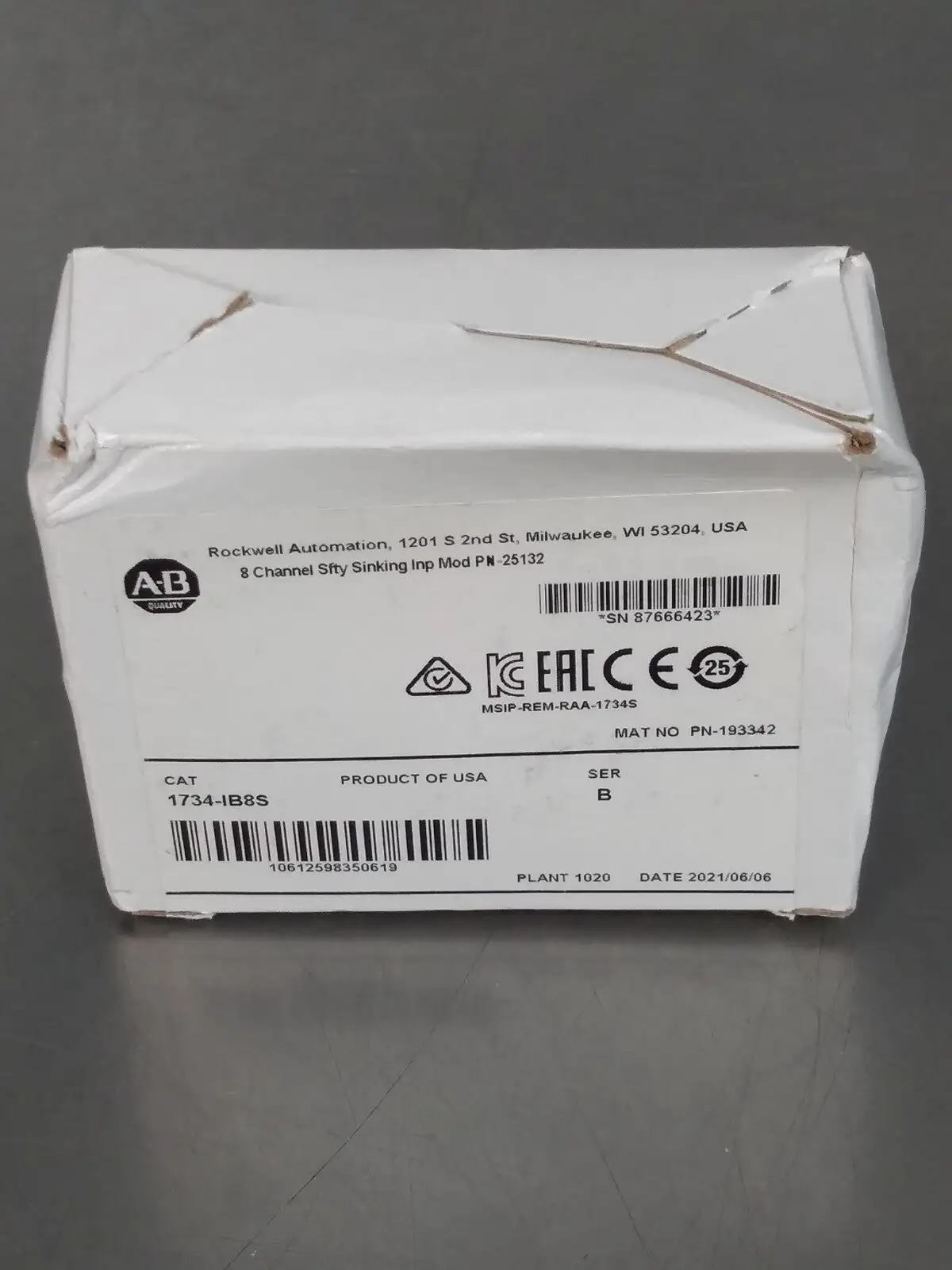 Allen-Bradley 1734-IB8S/B Safety Sinking Input Module Loc4C39