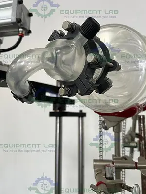 USED PRISM RESEARCH 20 LITER GLASS JACKETED REACTOR W/ 22 LITER COLLECTION FLASK