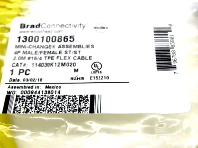 NEW MOLEX WOODHEAD 114030K12M020 FLEX CABLE 1300100865