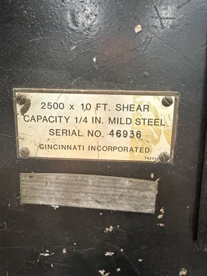 CINCINNATI INC 2500X10 CNC & Metalworking Equipment | ESS Industrial Equipment Sales (8)