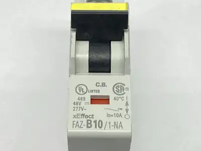 FAZ-B10/1-NA | Eaton  Circuit Breaker 1-Pole 10A 48V 277V - Used
