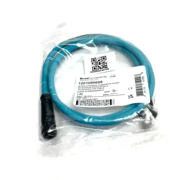 NEW BRADHARRISON, WOODHEAD, MOLEX MICRO-CHANGE D-CODE CABLE M12/RJ45 E16A03004M010