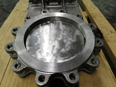 Grinell 10"-150 knife gate valve actuated