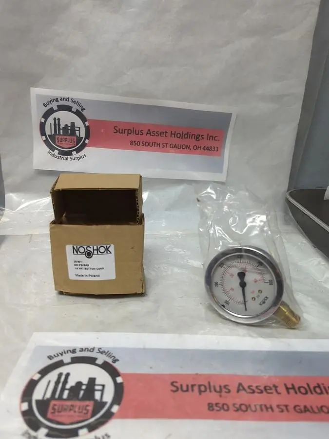 New | in-Stock NOSHOK 25-901-600 Universal Pressure Meters Ohio US | Surplus Asset Holdings #1247063