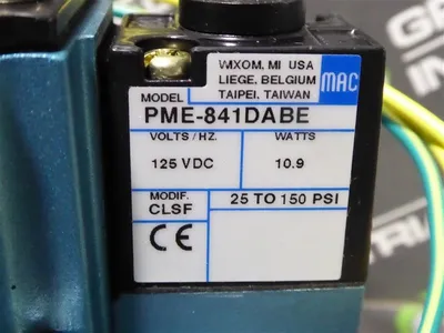 MAC 6311D-311-PM-841DA 4-Way Pneumatic Valve 125VDC no box