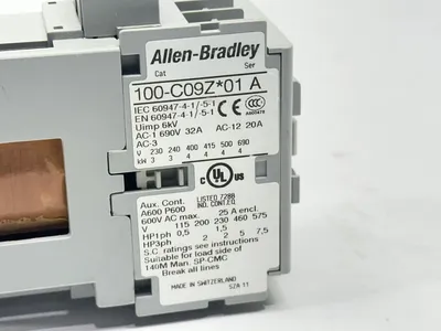 100-C09ZJ01 | Allen Bradley  Ser A Contactor 3-Pole 25A 600VAC 24VDC Coil - Used