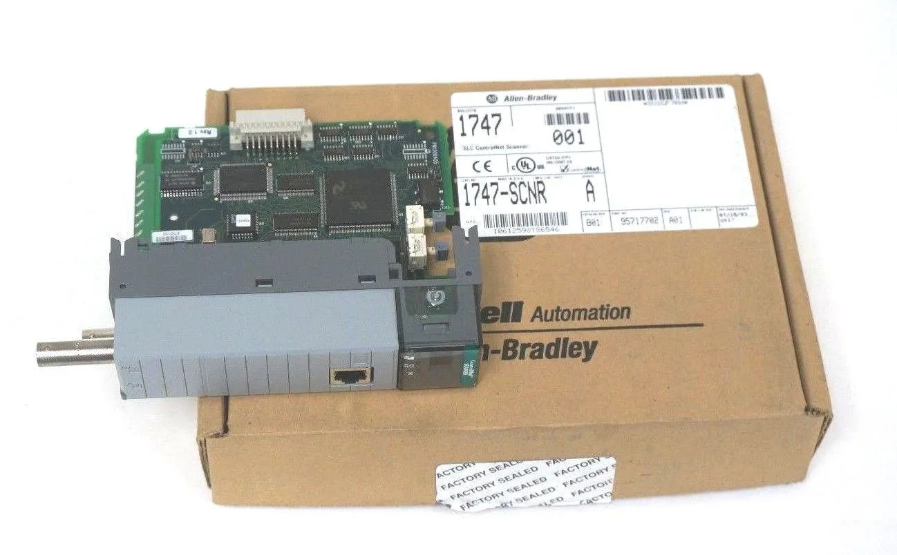 ALLEN BRADLEY 1747-SCNR CONTROLNET SCANNER SER. A, CAT. REV. B01, REV. A01