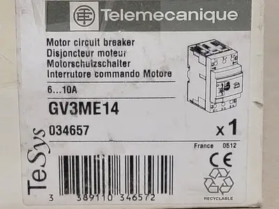 NEW TELEMECANIQUE GV3ME14/6-10A