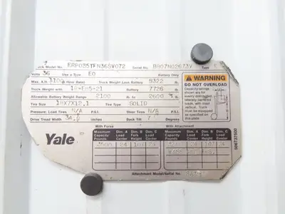 Yale 830-0064-1 Forklift Printed Circuit Board Controller PCB Off ERP035TF