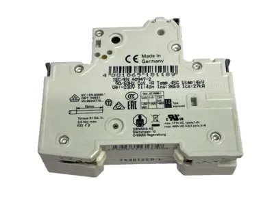 USED SIEMENS CIRCUIT BREAKER 1P 6A 230/400V W/ 5ST3010 AUXILIARY SWITCH