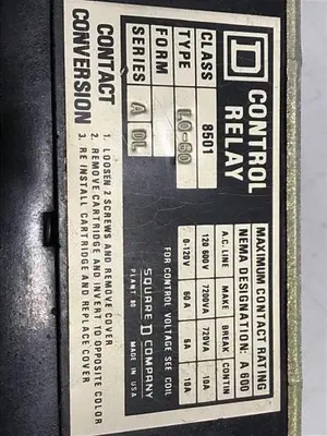 USED SQUARE D 8501-L0-60