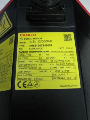 USED 2018 FANUC A06B-2078-B007