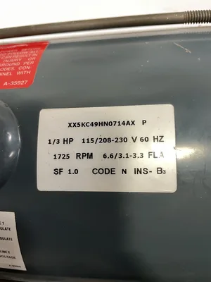 XX5KC49HN0714AX P 1/3HP Explosion Proof Electric Motor 1725RPM 115/208-230V 1PH