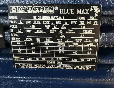 New | in-Stock MARATHON 254THTNA18577AAL Motors (misc) | Surplus Asset Holdings #1205345
