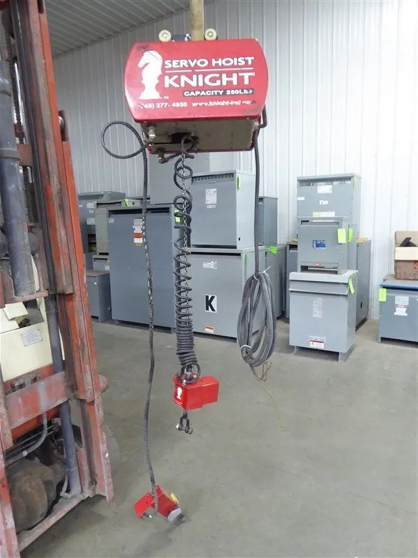Knight KSH250-2301 Servo Hoist 250 lbs Capacity 230VAC Single Phase Used