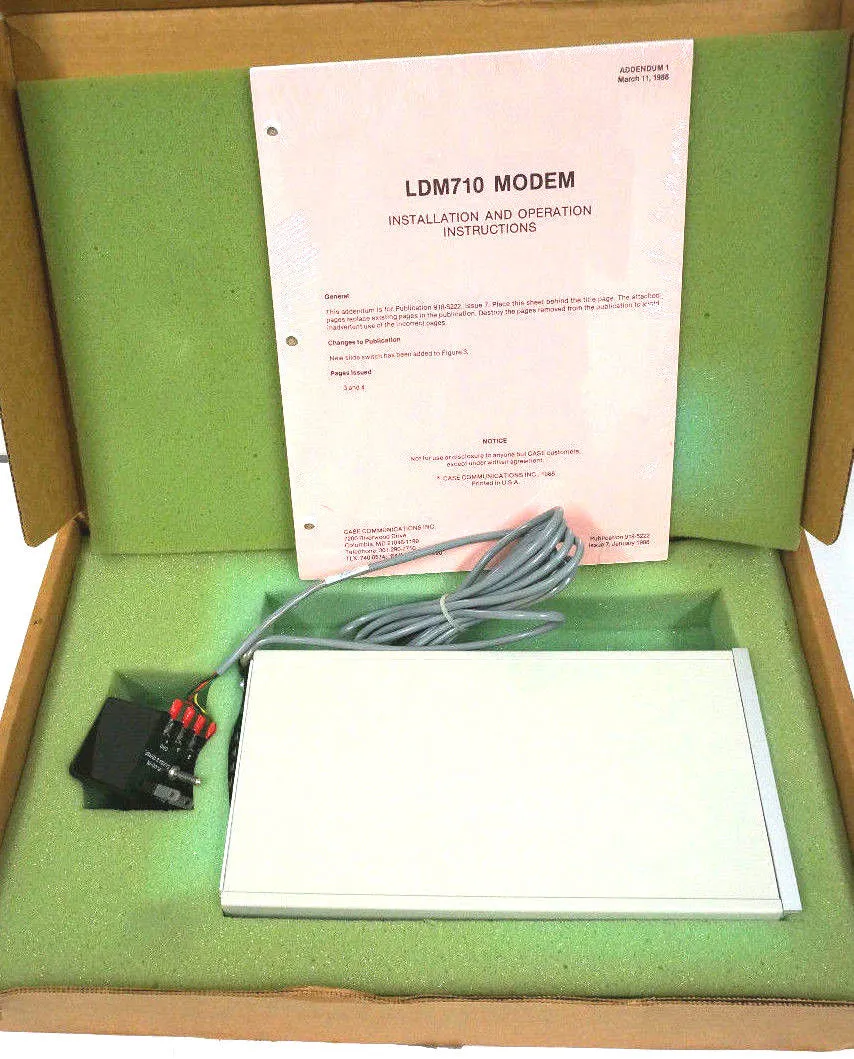 NEW CASE LDM710 MODEM W/ POWER ADAPTER