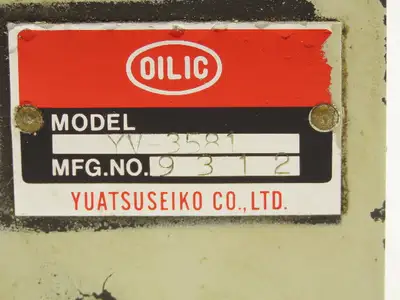 Yuatsuseiko Oilic YV3581 Directional Control Cam Lever Valve 2-Pos Spring Return