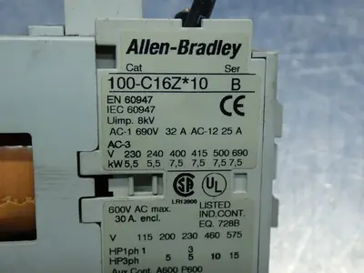 Used ALLEN BRADLEY 100C16Z*10 PLC Contactors | HGR 24 #752812