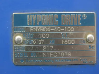 Sumitomo TC-FX SM-Cyclo Gearmotor 100:1 Hyponic Drive 14rpm 1/2Hp 230/400v 3Ph