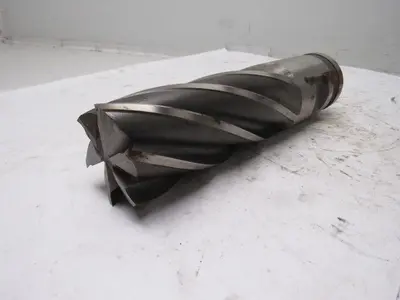 Quinco 2-1/2" 6 Flute Spiral End Mill 2-1/2" Combo Shank 6-1/2" Cut