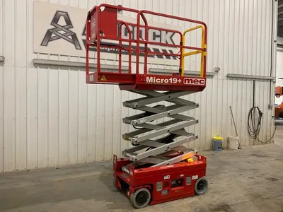 New | in-Stock 2026 MEC MICRO 19+ ELECTRIC SCISSOR LIFT Scissor Lifters Alberta CA | Adcock Equipment #1417576