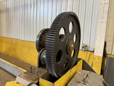 120" SWING X 208" LONG WELDING SYSTEMS HEADSTOCK & TAILSTOCK POWERED WELDING POSITIONER / PIPE ROLLER: YOBRO #23957