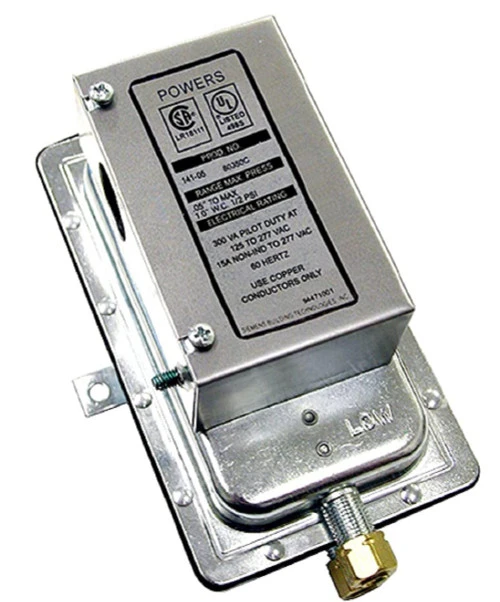 Siemens 141-0575 SW 141 Differential Static Airflow Switch w/ Manual Reset, SPST [New]