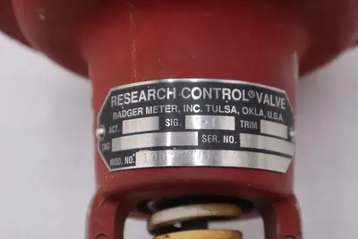 Badger Meter 1002GCN36SVOSFLN36  Research Control Valve STOCK M-78