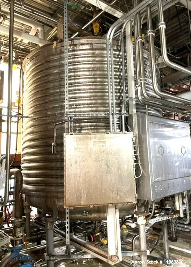 3000 Gallon Jacketed Stainless Steel Dish Bottom Mix Tank