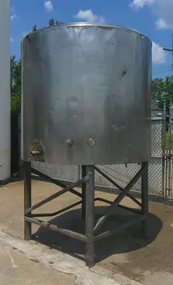SPC9284  Tank 800 gallon vertical tank, Stainless Steel, convex