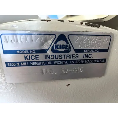 Used KICE INDUSTRIES INC. VJ16X12X12 Valves/Fittings West Virginia US | JM Industrial #1543141