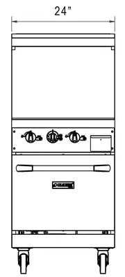 New | in-Stock Dukers New Dukers DCR24-GM 24" Gas Range with 24" Flat Top Griddle Commercial Ranges Illinois US | Falcon Restaurant Supply #1376295